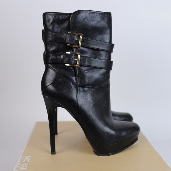 Michael Kors Leather/Shearling "MAE" boot size 10 - Picture 1 of 7